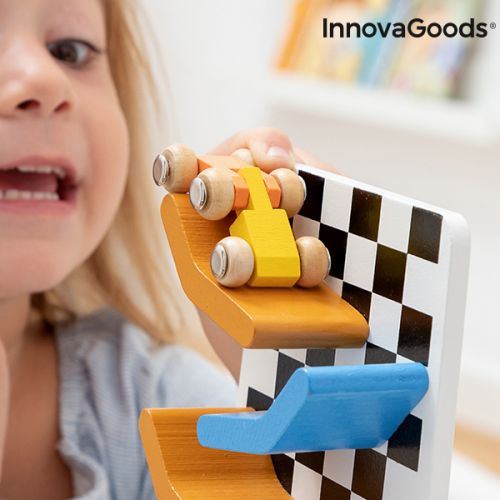 Piste en bois avec rampes d'accès pour voitures Wimai InnovaGoods 4 Pièces