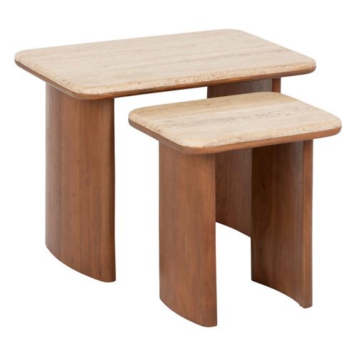 ATMOSPHERA - Table d'appoint - Jivan - Bois - Marron - 60cm - Image 2