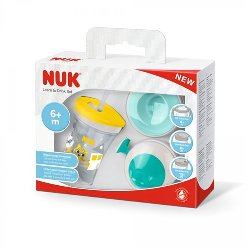 NUK Set d'apprentissage bébé 1 tasse + 3 embouts 6M+ Mixte - Tasse et  gobelet bébé - Achat & prix