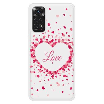 Coque Xiaomi Redmi Note 11 4G - Silicone Imprimé Confettis De Cœur (1001coques)
