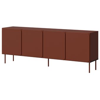 Elvis - buffet bas 200 cm - 4 portes - Terracotta - 1