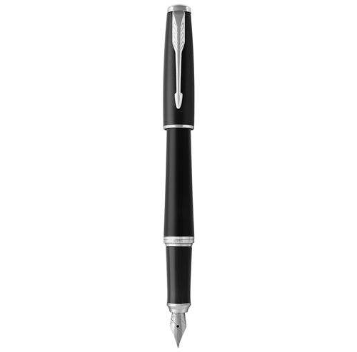 Non Communiqué Noir Parker Urban Stylo Plume, Mat, Plume Fine, Encre Bleue, Coffret Cadeau