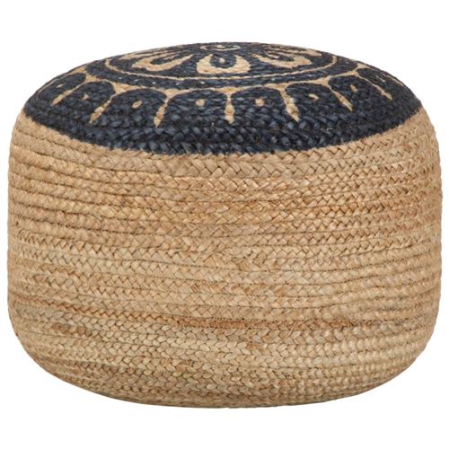 Vidaxl - Pouf fait &agrave; la main Bleu 45 x 30 cm Jute Blue