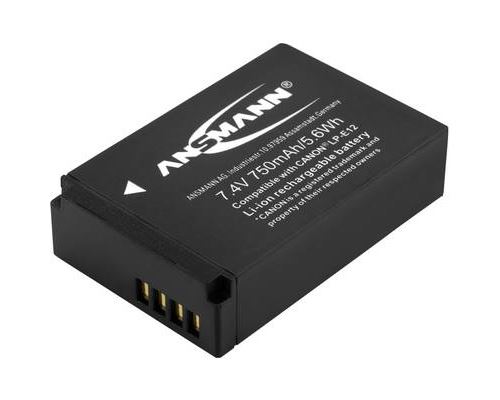 Ansmann A-Can LP-E12 Batterie pour appareil photo Remplace laccu dorigine LP-E12 7.4 V 750 mAh