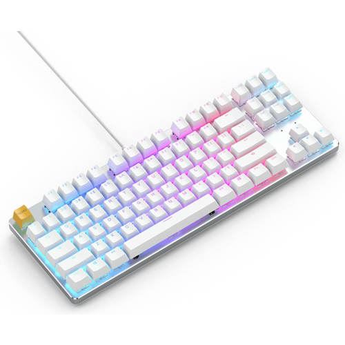 Clavier Glorious GMMK GLO-GMMK-TKL-BRN-W Filaire QWERTY US RVB Blanc