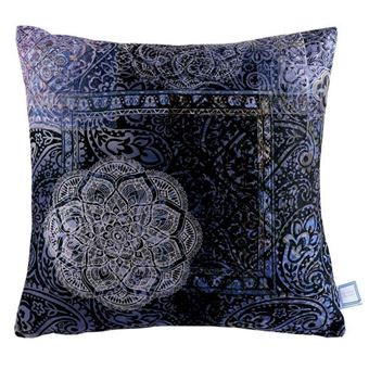 Coussin Déco Imprimé "Medley" 45x45cm Bleu - 1
