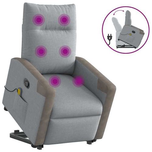 Non Communiqué Gris Vidaxl Fauteuil De Massage, Relaxation Tissu Clair
