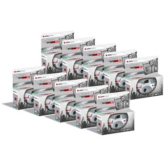 AGFA PHOTO PACK 10 x 601026 - Appareil Photo Jetable LeBox Black&White, 27 Photos, Objectif Optique 31 mm - Gris - 1