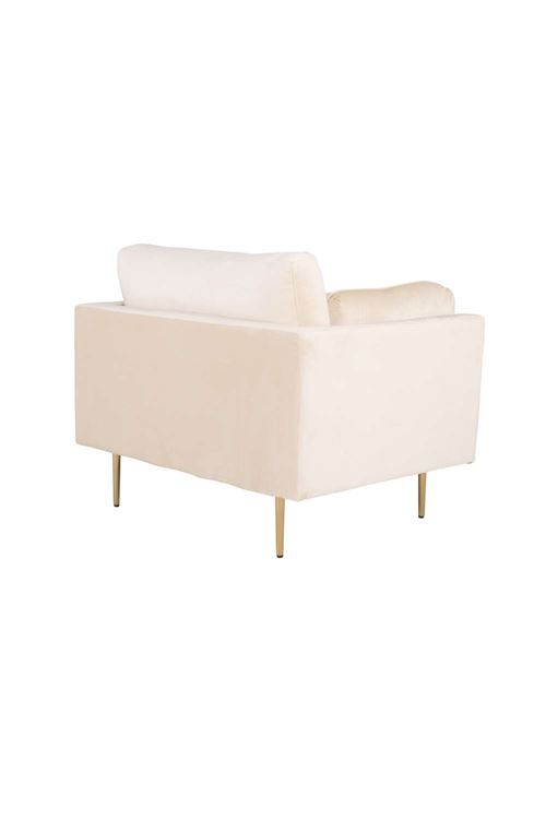 Paris Prix Beige Fauteuil Design Velours - Image 2