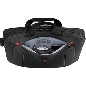 Sacoche wenger bq slim pour ordinateur portable 16' - poignée de transport - bandoulière - passage trolley - noire