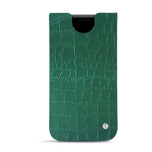 Pochette cuir pour iPhone 11 - Pochette - Cuir Horizon - Vert - NOREVE