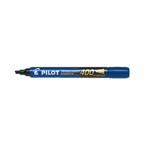 PILOT Marqueur permanent 400, pointe biseautée, bleu
