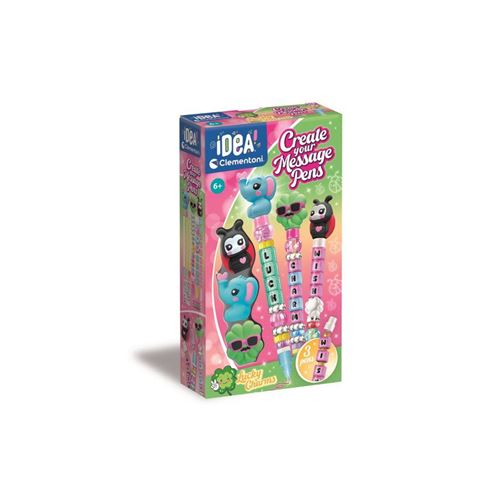 Kit créatif Stylos Messages Clementoni Lucky Charms - 3 stylos - Multicolore - 6-12 ans