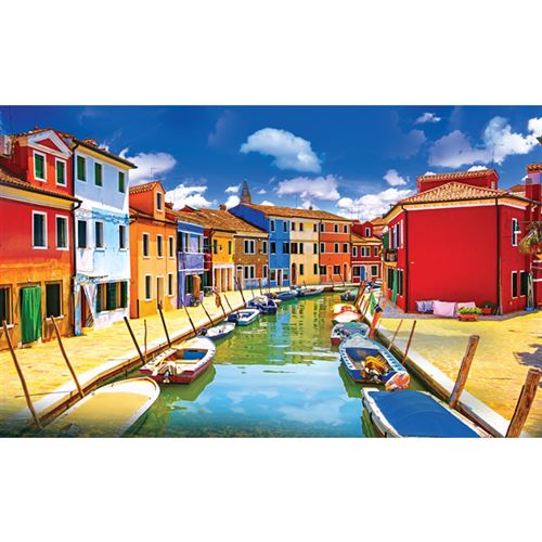 Puzzle 1000 Pièces VORMOR Jouets Educati et Créatif pour Enfants Adultes - l'île de Burano