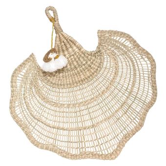 Atmosphera Créateur d'intérieur - Décoration Murale Éventail "Wonderfly" 58cm Beige - 1