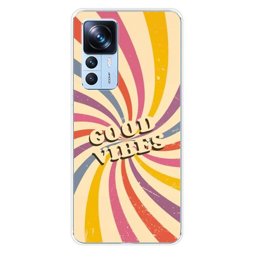 Coque en silicone imprimée compatible Xiaomi Mi 12T Mi 12T Pro Good vibes