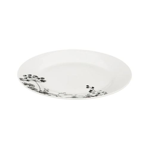Lot De 6 Assiettes Porcelaine Blanche Uni 24 Cm - Secret De Gourmet - Qualité Hôtelière, Micro-ondes Et Lave-Vaisselle