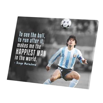 Fabulous Tableau Decoratif En Toile Citation Anglais Maradona 53 Cm X 40 Cm Achat Prix Fnac
