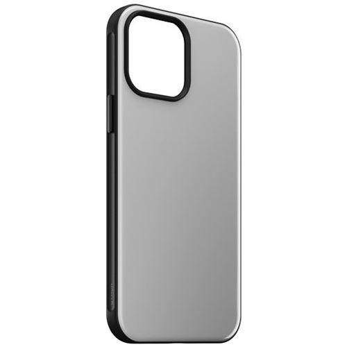 Coque pour iPhone 13 Pro Max Soft-touch Compatible MagSafe Métal Nomad argent
