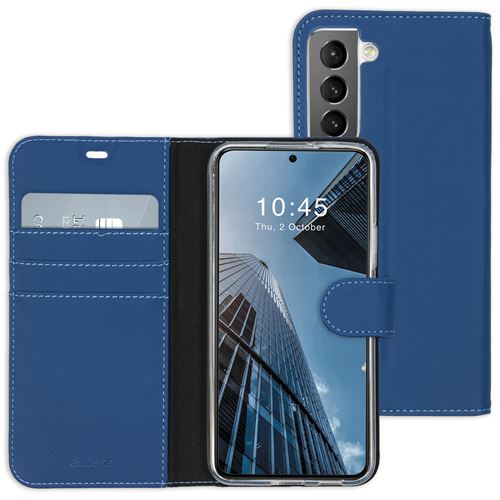 Étui de téléphone portefeuilWallet Samsung Galaxy S22 - Bleu foncé Accezz