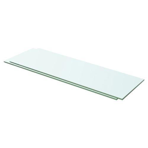 vidaXL Panneaux d'étagère 2 pcs Verre Transparent 60 x 15 cm