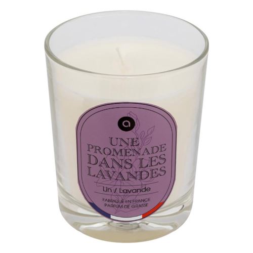 Non Communiqué Atmosphera Créateur D'intérieur - Bougie Parfumée En Verre "Nibi" 180G Lin & Lavande