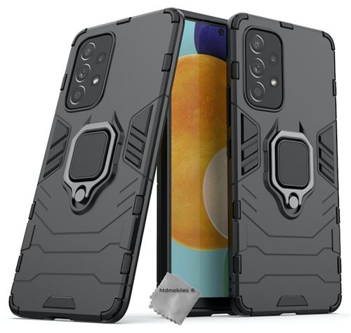 Coque rigide anti choc pour Samsung Galaxy A53 5G - verre trempe inclus - NOIR - htdmobiles