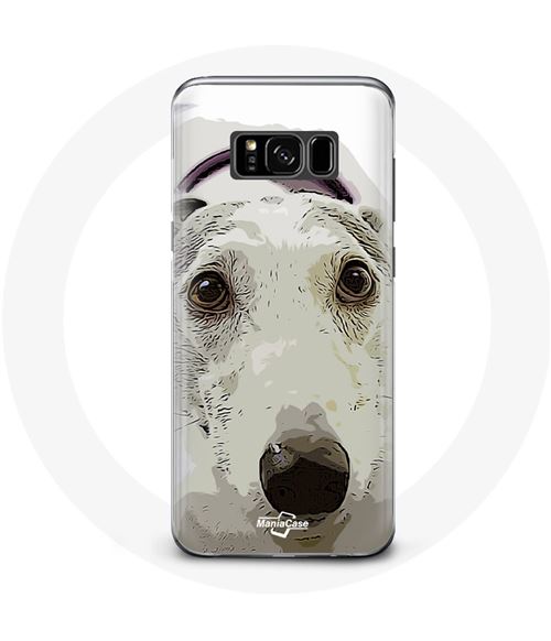 Coque pour Samsung Galaxy S8 Plus Chien de Pitbull Blanc Maniacase