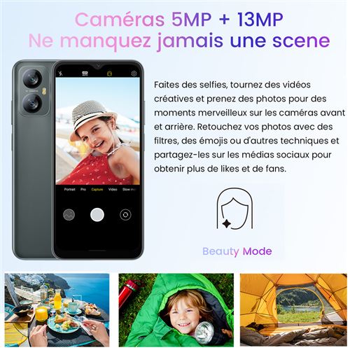 Smartphone Pas Cher Blackview A52 6.5 pouces 2Go+64Go 5180mAh 5MP+