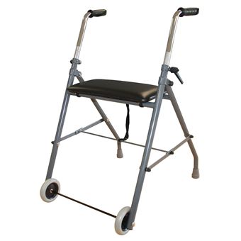 Déambulateur à roues , Cadre de marche fixe - HMS-Vilgo TA 3902 - Mécanisme pliant à usage facile - Siège en mousse - 1