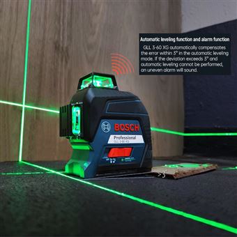 Niveau Laser BOSCH GLL3-60XG Marqueur 12 Lignes Bleu - Outils de mesure  électroportatif - Achat & prix