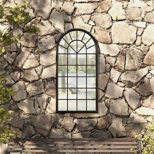 VIDAXL - Miroir de jardin - 90 x 45 cm - Noir - Image 3