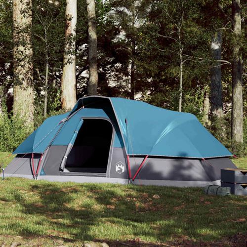 Vidaxl Tenda Da Campeggio A Cupola Per 9 Persone Blu Impermeabile