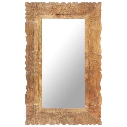 Vidaxl miroir 80x50 cm bois de manguier massif 321636