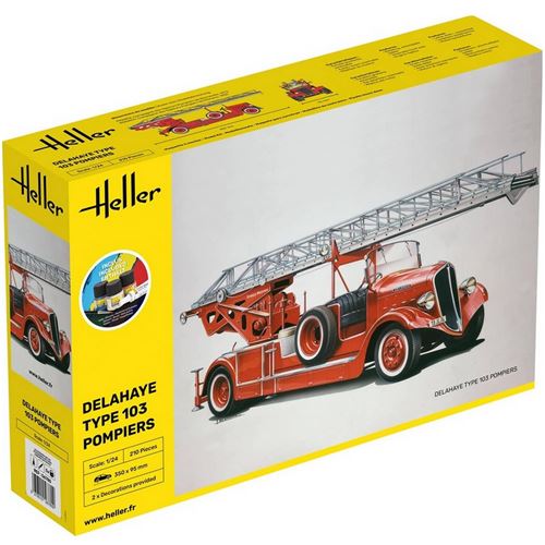 Non Communiqué Maquette Camion De Pompiers : Starter Kit : Delahaye Type 103 Heller - Image 1