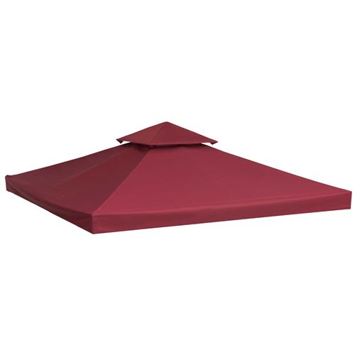 Toile de rechange tonnelle 3 x 3 m polyester bordeaux