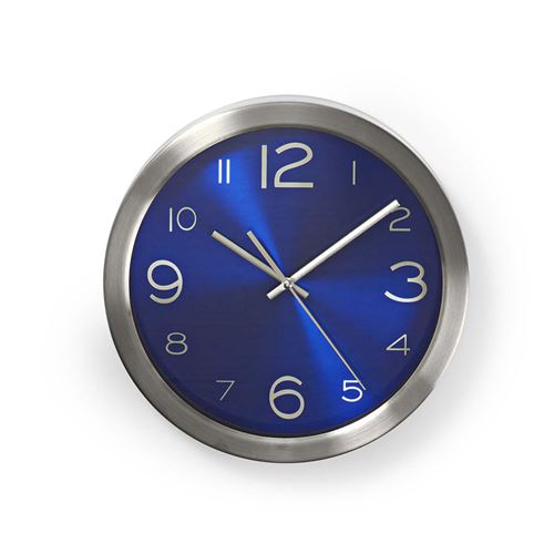 Horloge murale Nedis CLWA010MT30BU Argent / Bleu