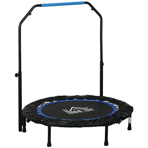 Trampoline de fitness gym pliable - poignée réglable, 28 ressorts