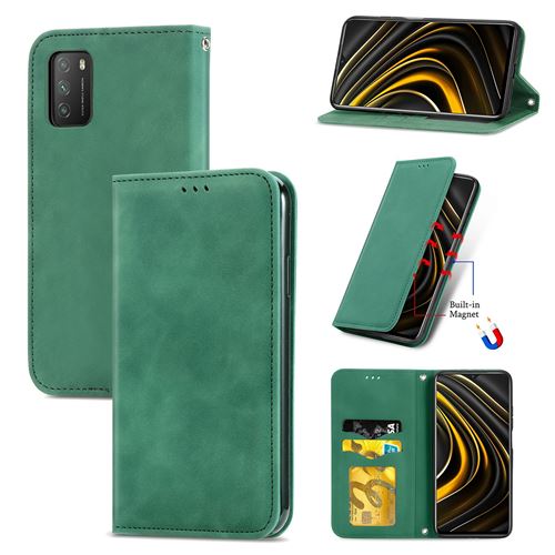 MPFRANCE Housse pour Xiaomi Redmi 9T Vert [Velours]