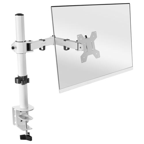 Mars Gaming MARM1, Soporte de Monitor de Brazo para Pantallas Hasta 32”, Articulado y Regulable en Altura, Estructura Robusta, Compatible con VESA75 y VESA100, Soporte Monitor Negro o Blanco