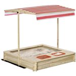 Bac à sable avec couvercle cire marron bois massif de pin20 [cm Bac à sable avec couvercle cire marron bois massif de pin20 [cm