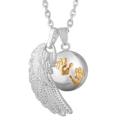 Bola de grossesse aile d'ange et boule avec empreintes bébé
