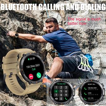 Montre Connectée Homme avec Appels Bluetooth Moniteur Fréquence Cardiaque  Sommeil Fitness 100+ Modes Sportifs Militaire Podomètre(Kaki) - Montre  connectée - Achat & prix
