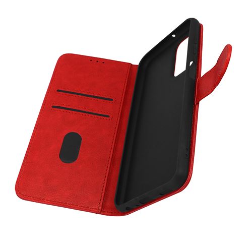 Housse pour Samsung Galaxy A23 5G et M23 5G Clapet Portefeuille Fonction Support Vidéo Avizar rouge