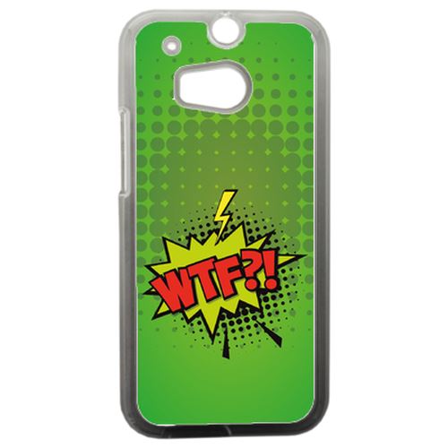 Coque Wtf Fond Vert Compatible Htc One 2 M8 Transparent