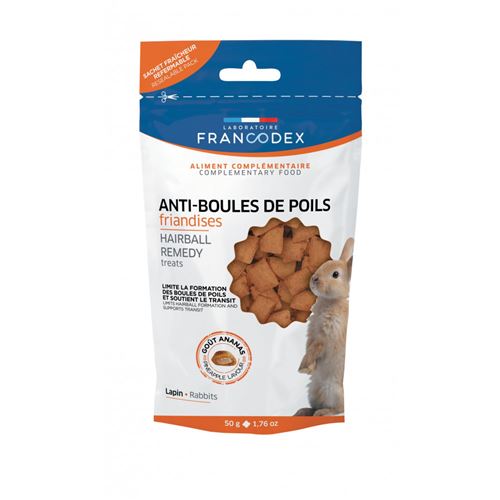 Friandises Anti-Boules de Poils Pour Lapins 50g - Francodex - FR-174131