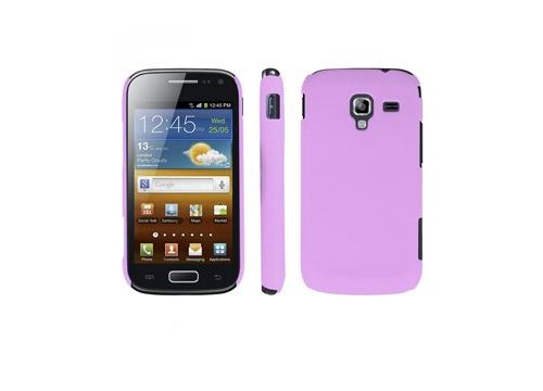 Coque rigide Violette pour Samsung Galaxy Ace 2 i8160 aspect mat toucher rubber gomme