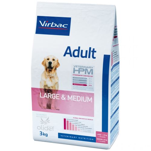 Meilleurs prix pour Croquettes virbac veterinary hpm adult large & medium sac 7 kg