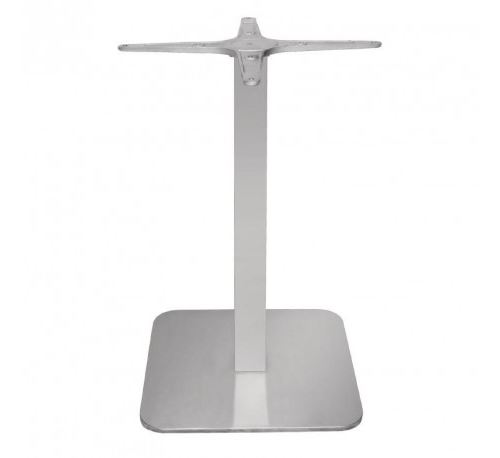 Pied de table carré en acier inoxydable bolero