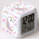 RTFGHJS Réveil – Alarme numérique LED éléphant avec veilleuse 7 couleurs, petit écran LED, horloge numérique, température et calendrier de voyage, horloges électroniques pour chambre à coucher, bureau RTFGHJS Réveil – Alarme numérique LED éléphant avec veilleuse 7 couleurs, petit écran LED, horloge numérique, température et calendrier de voyage, horloges électroniques pour chambre à coucher, bureau